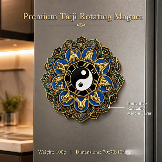 Bagua Nine-Character Mantra Protective Refrigerator Magnet