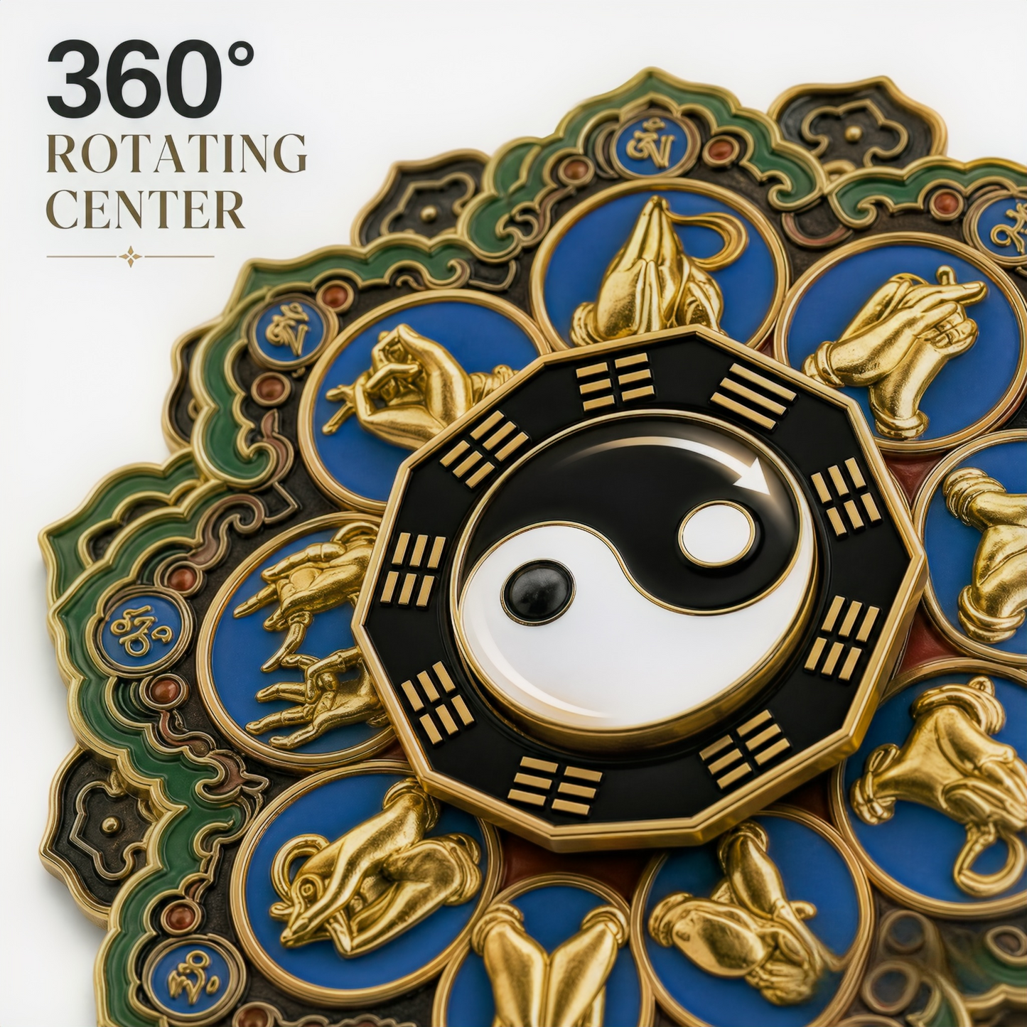 Bagua Nine-Character Mantra Protective Refrigerator Magnet
